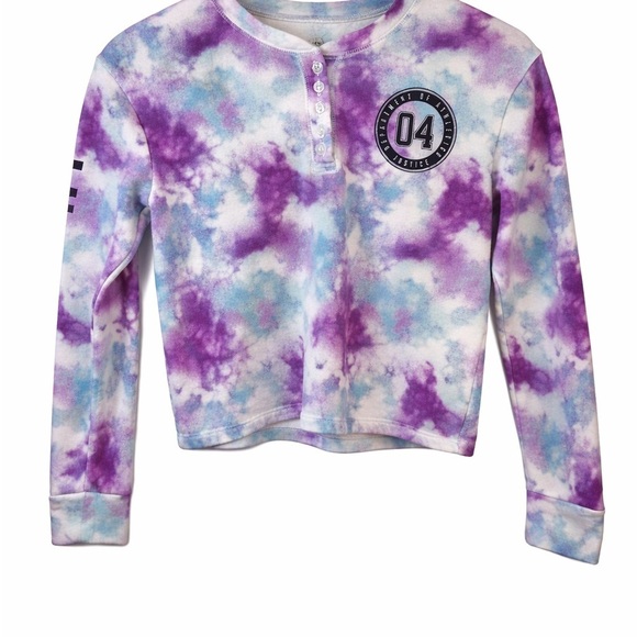 Justice Other - Justice Purple and Blue Tie-Dye Sweatshirt
